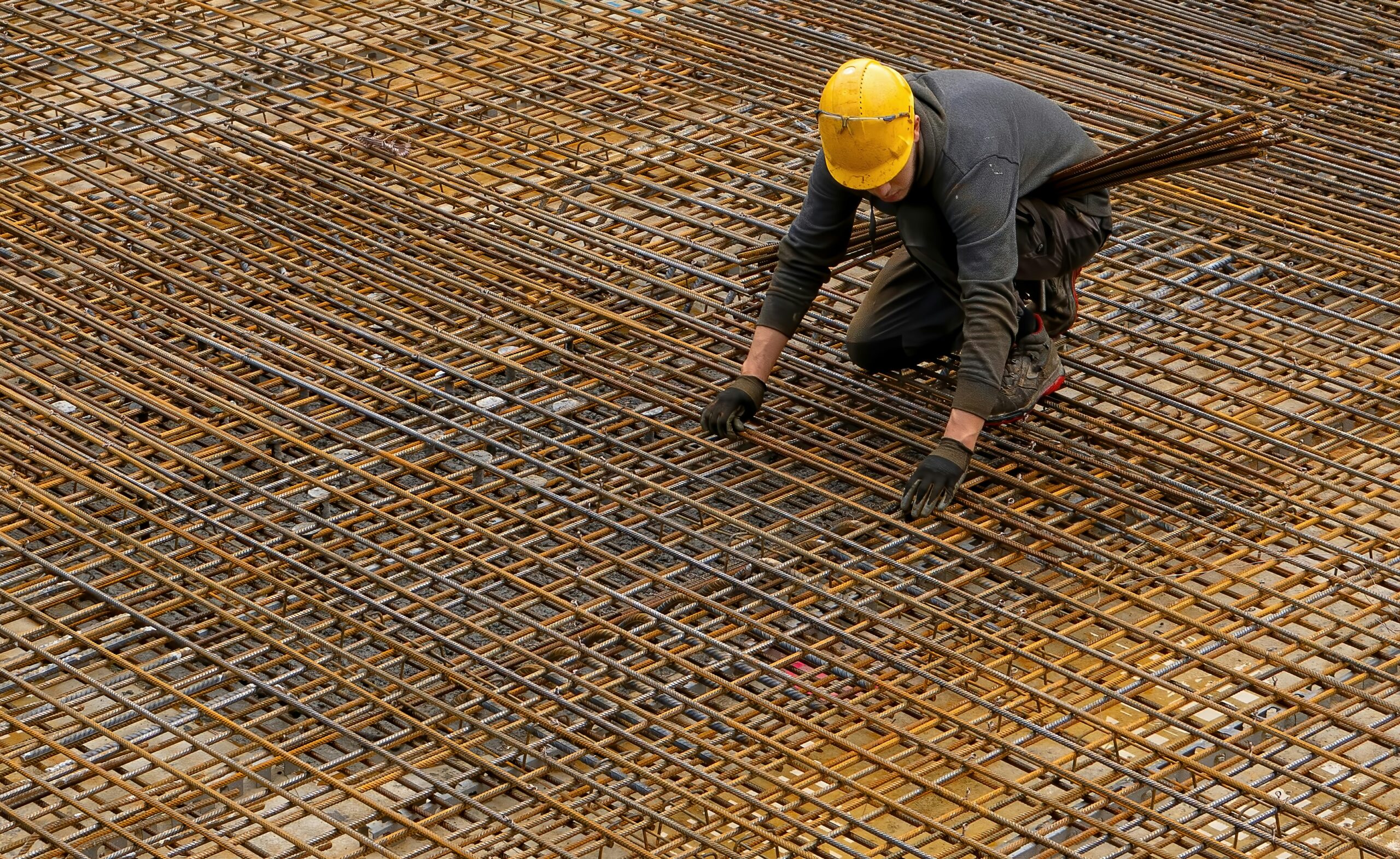 Rathi steel bars at construction site